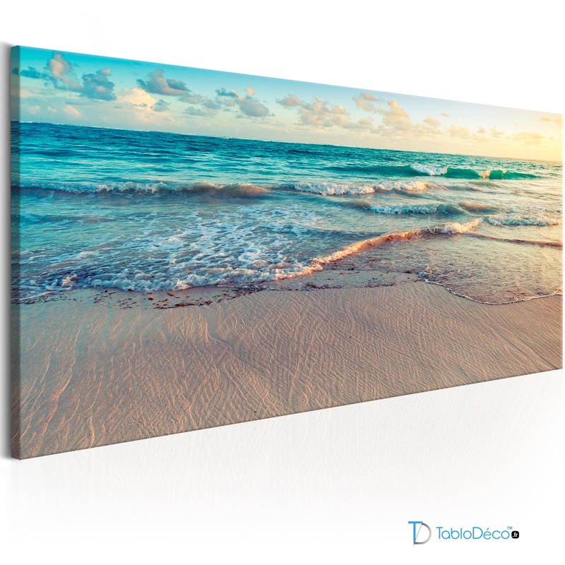 Acheter un Tableau déco Panoramique d'une Plage - TabloDéco.fr