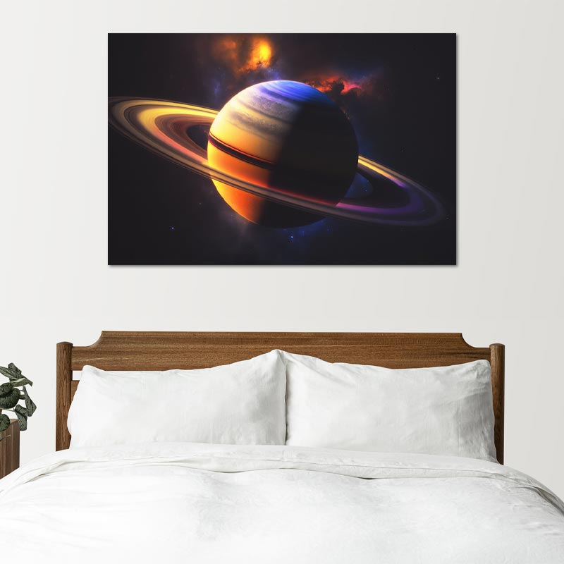 La Planète Saturne sur toile imprimée - TabloDéco.fr