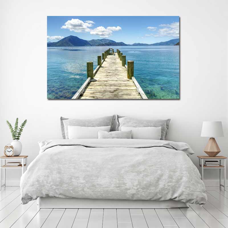 Tableau décoratif d'un Ponton au Bord de Mer