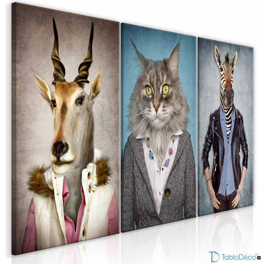 Tableau Portrait Animaux Humanisés