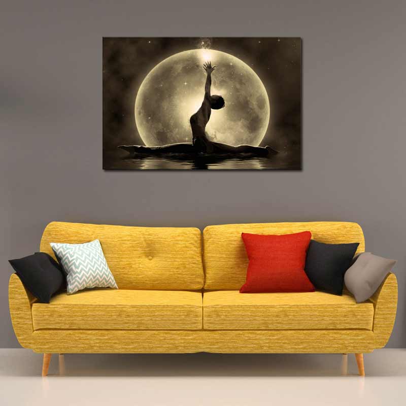 Tableau Silhouette Lunaire