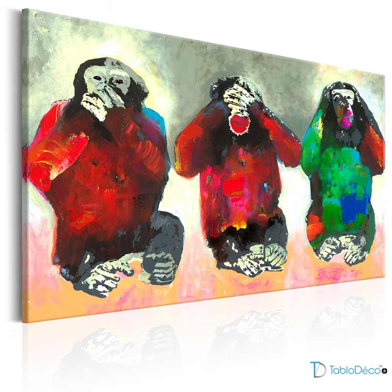 Acheter un Tableau Singes de la Sagesse