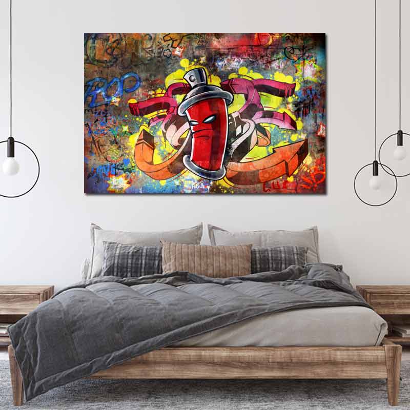 Tableau Graffiti Multicolore