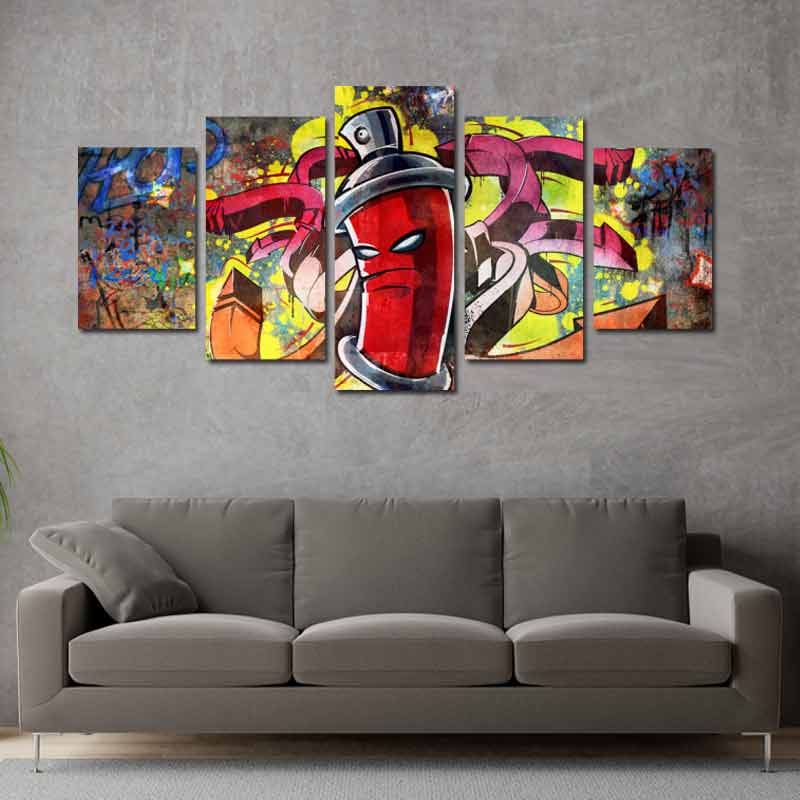 Tableau Graffiti Multicolore