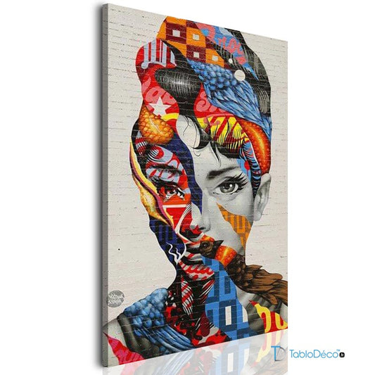 Tableau sur toile Street Art Visage Femme