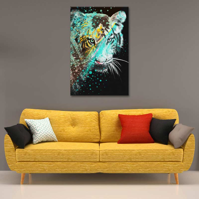 Tableau décoratif sur toile d'un Tigre Street Art