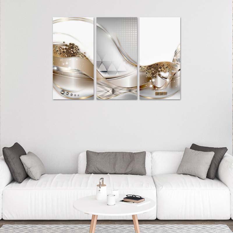 Acheter un Tableau Triptyque Abstrait Moderne - TabloDéco.fr