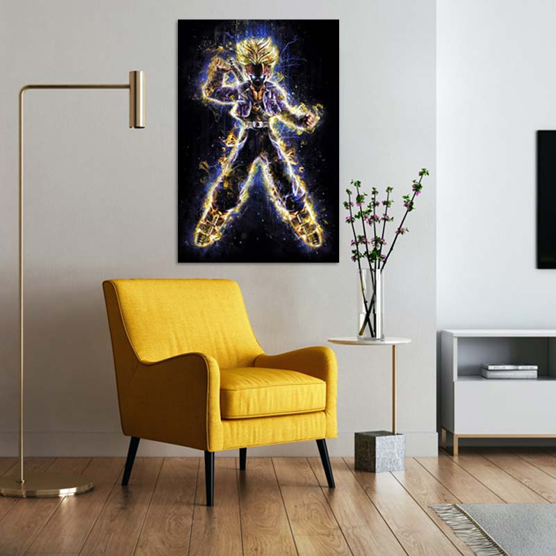 Toile décorative de Trunks du futur en Super Saiyan - DBZ