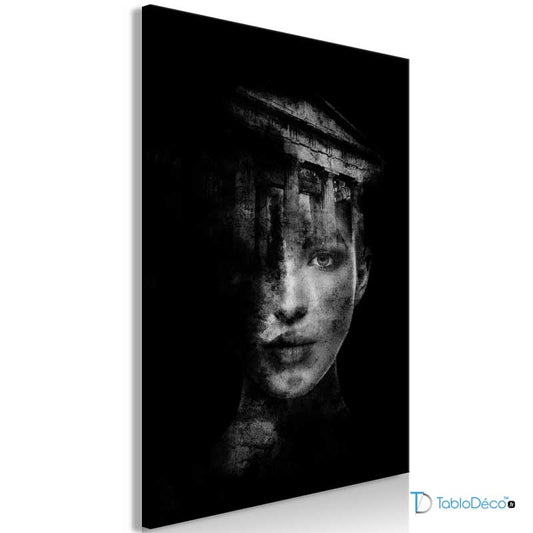Tableau Visage Femme Noir et Blanc