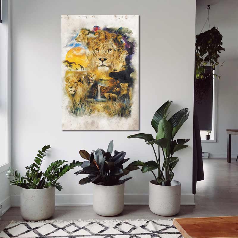 Toile imprimée d'Animaux de la Savane