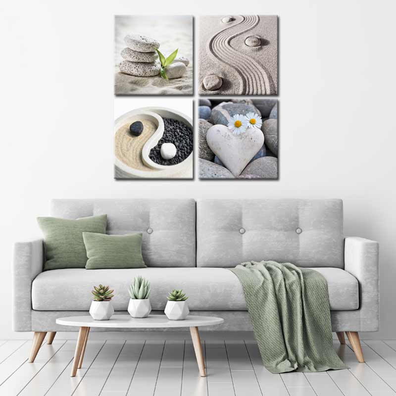 Tableau Toile Feeby 30x90cm Galets Zen Déco Moderne Tableau Toile Tableau Toile Feeby 30x90cm Galets Zen Déco Moderne Tableau Toile