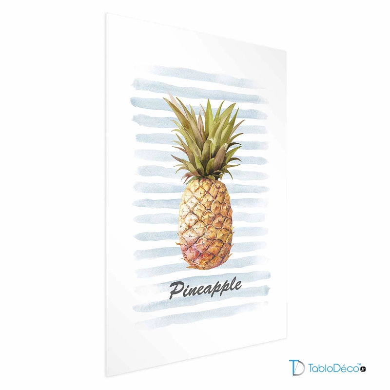 Affiche Ananas Exotique avec marge