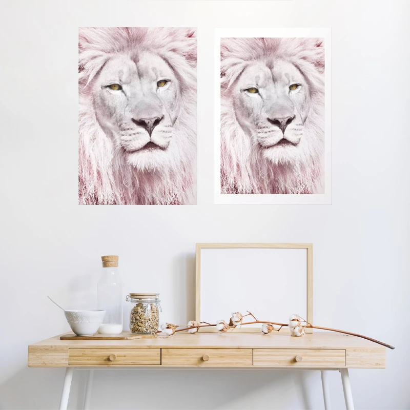 Affiche décorative murale ave un Lion La Force Tranquille