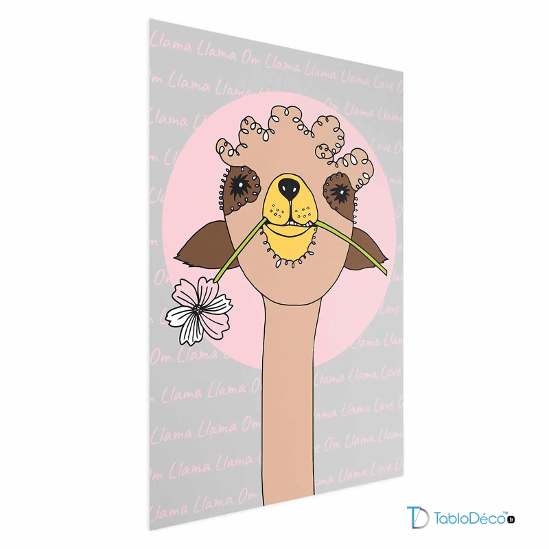 Affiche d'un Lama Joyeux