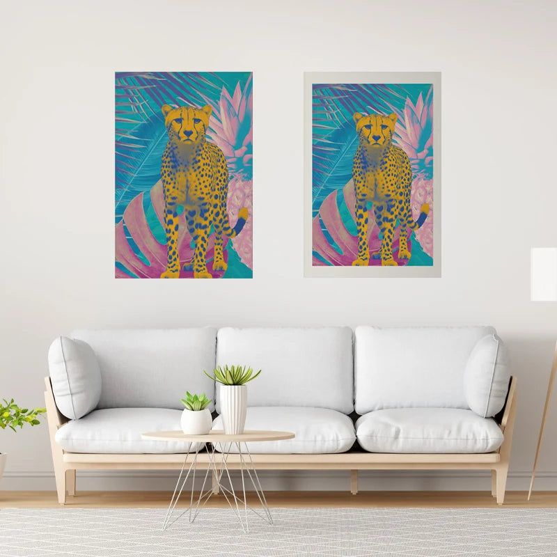 Poster Guépard Couleurs Exotiques