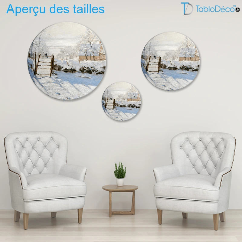 Tableau Rond - La Pie (Monet)