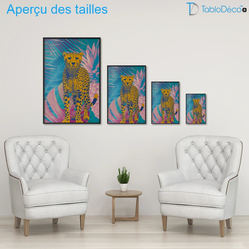 Poster Guépard Couleurs Exotiques