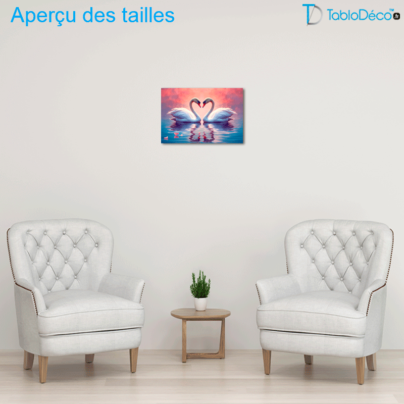 Tableau l'Amour des Cygnes