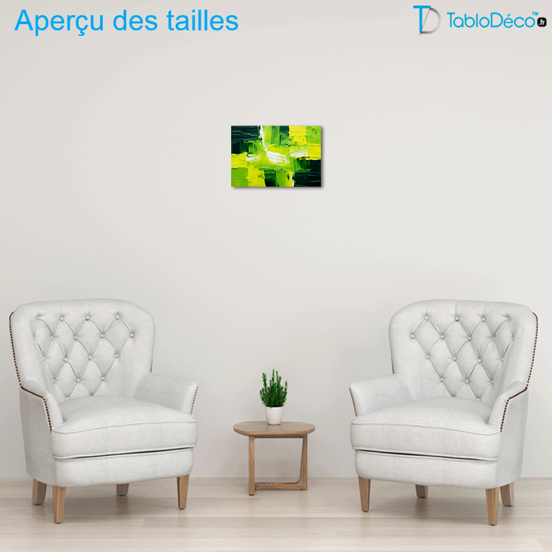 Tableau Abstrait Vert