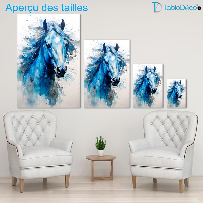 Tableau Cheval Bleu