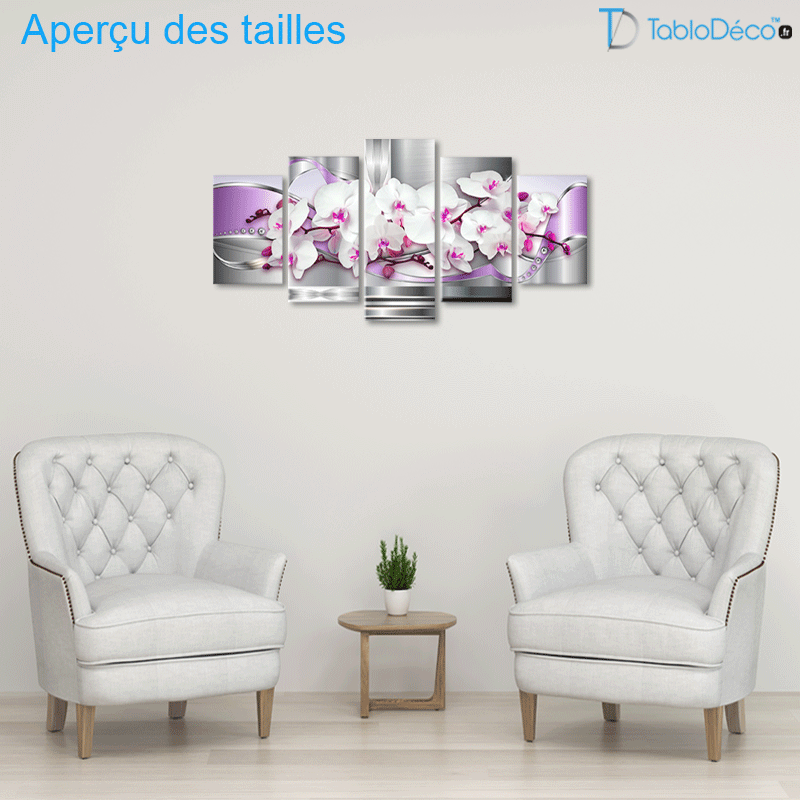 Tableau Design Fleur Violette