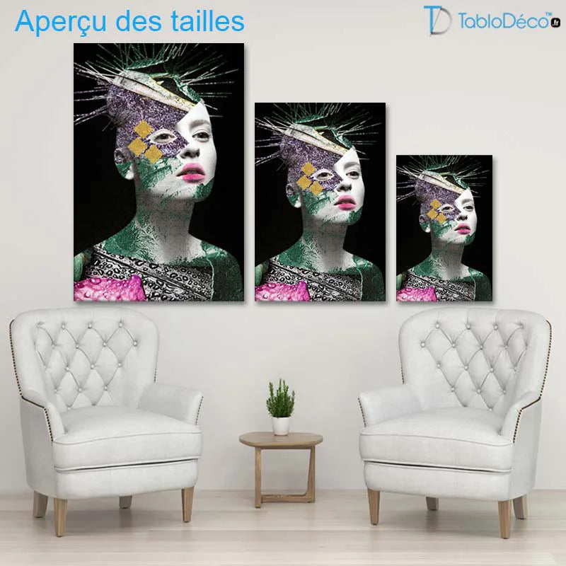 Aperçu des tailles du Tableau Femme Style Scandinave