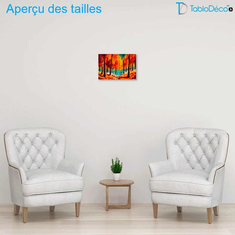 Tableau Forêt aux Couleurs Automnales