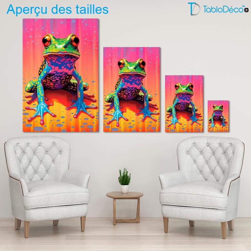 Tableau Grenouille Pop Art