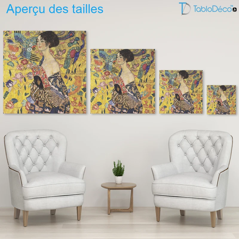 Tableau la Dame à l'éventail - Gustav Klimt