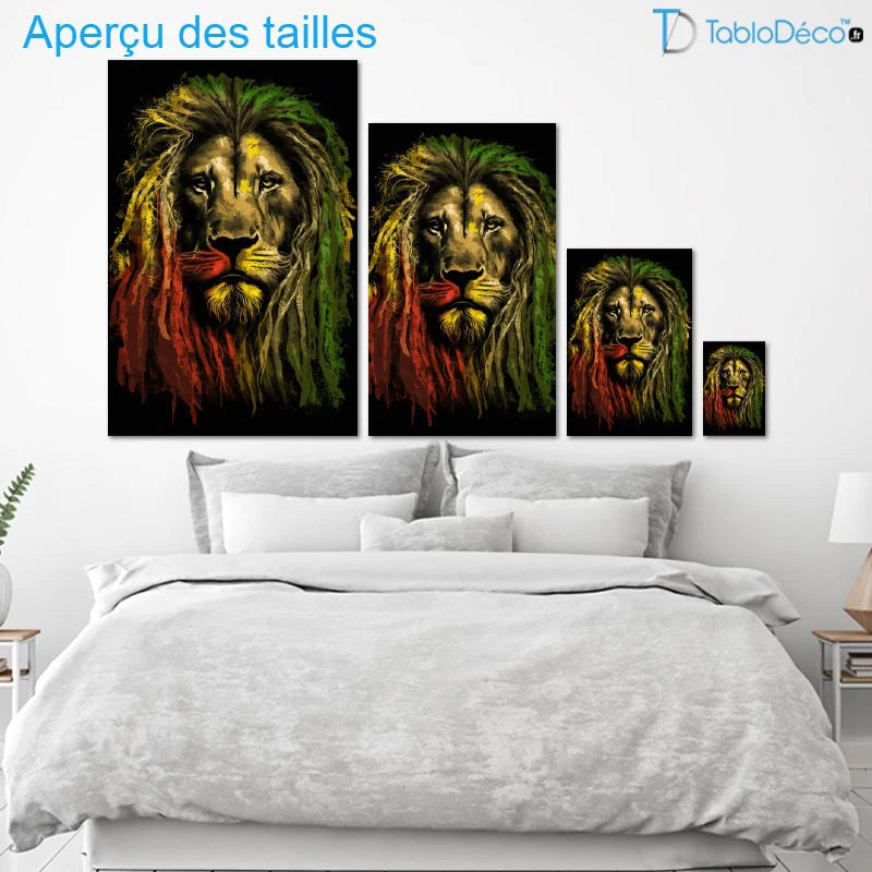 Tableau Lion Rasta
