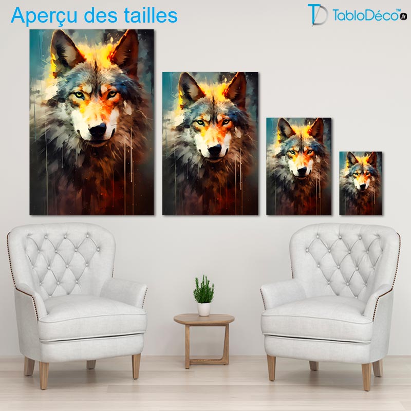 Tableau Peinture Loup