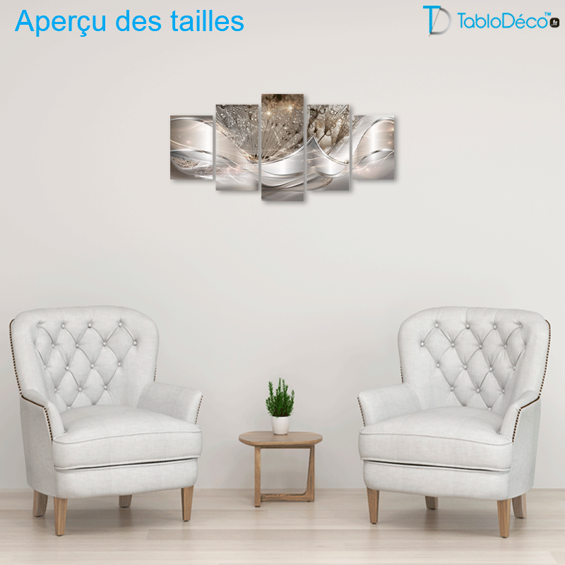 Tableau Pissenlit Moderne 5 panneaux