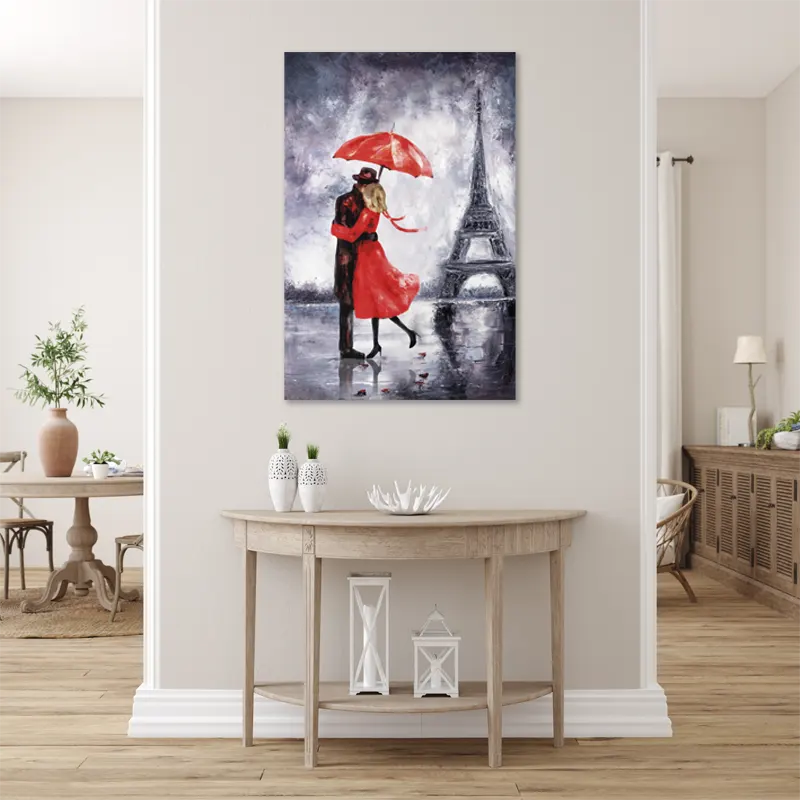 Cadre décoratif d'un couple amoureux à Paris