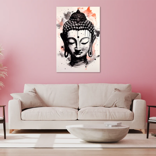 Cadre de décoration avec un Bouddha imitation encre de Chine