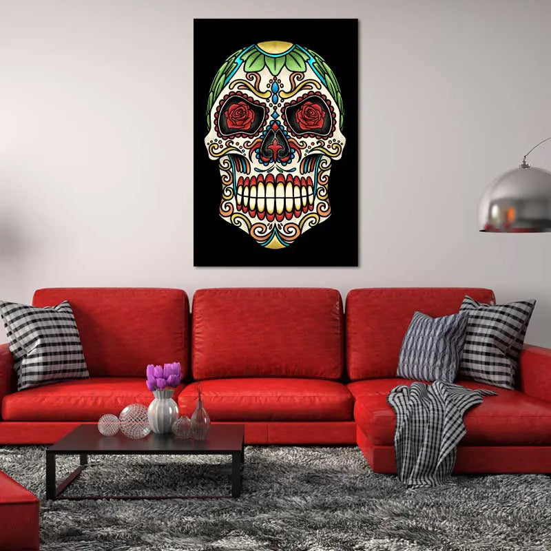 Cadre Tête de Mort Mexicaine - TabloDéco.fr