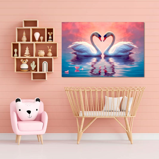 Décoration murale Cygne Chambre de Fille - TabloDéco.fr