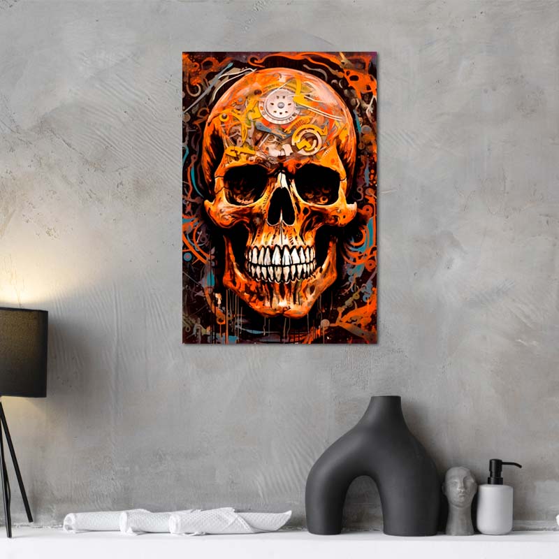 Grand Tableau Tête de Mort - TabloDéco.fr