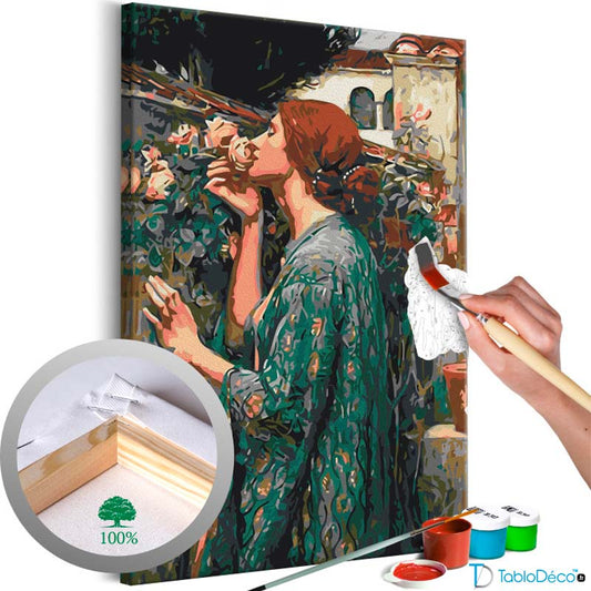 Acheter une toile à peindre par numéros : L'âme de la Rose de John William Waterhouse - TabloDéco.fr