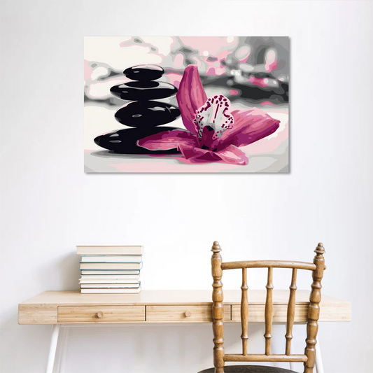 Peinture sur toile par numéros Tour de Pierre Zen