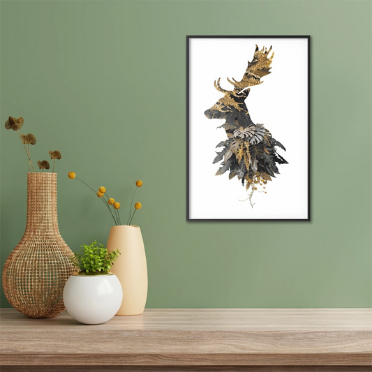 Poster Déco avec un Cerf des Bois