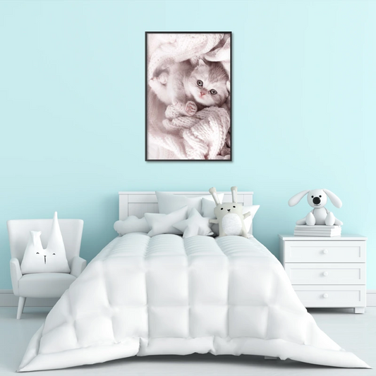 Poster Déco d'un Chaton Mignon dans une chambre d'enfant