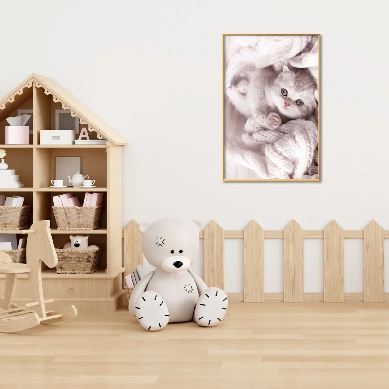 Poster encadré avec Chaton Mignon