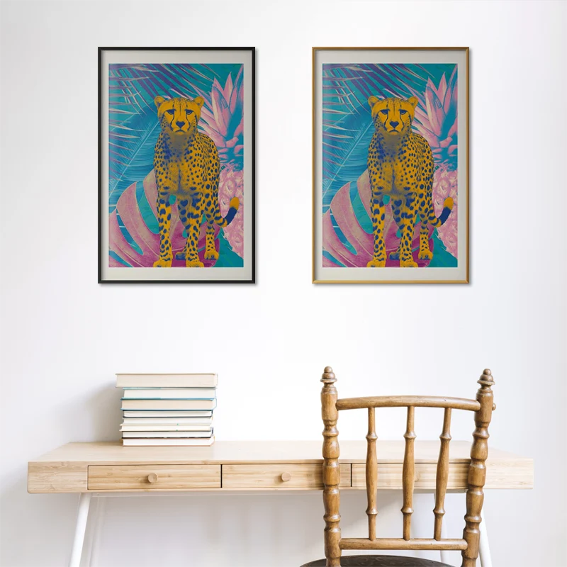 Poster Guépard Couleurs Exotiques