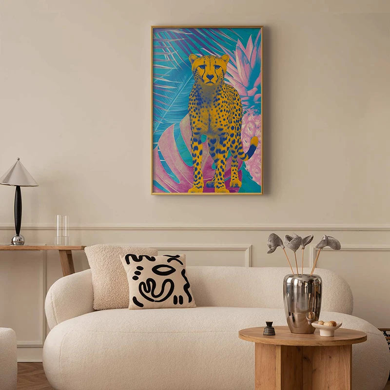 Poster Guépard Couleurs Exotiques