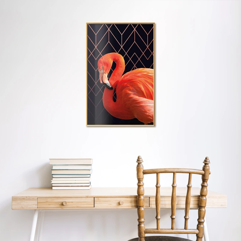 Poster mural d'un flamant rose design