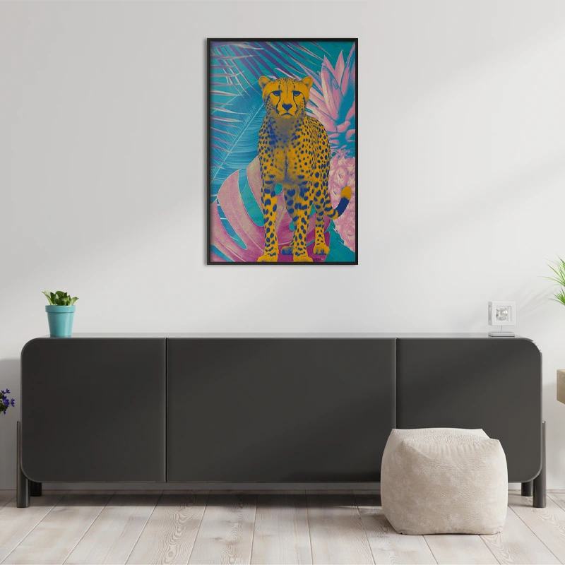 Poster Guépard Couleurs Exotiques