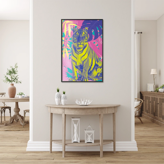 Poster mural d'un Tigre aux Couleurs Exotiques