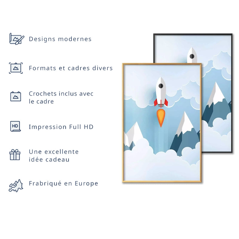 Poster Fusée pour Enfant