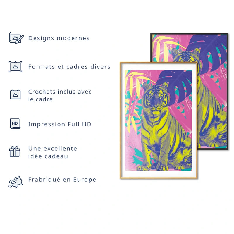 Poster Tigre Couleurs Exotiques