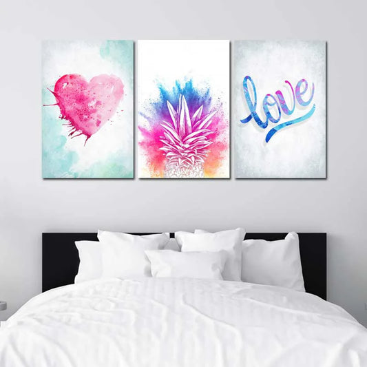 Toile murale décorative Abstraite pour amoureux dans une chambre - TabloDéco.fr